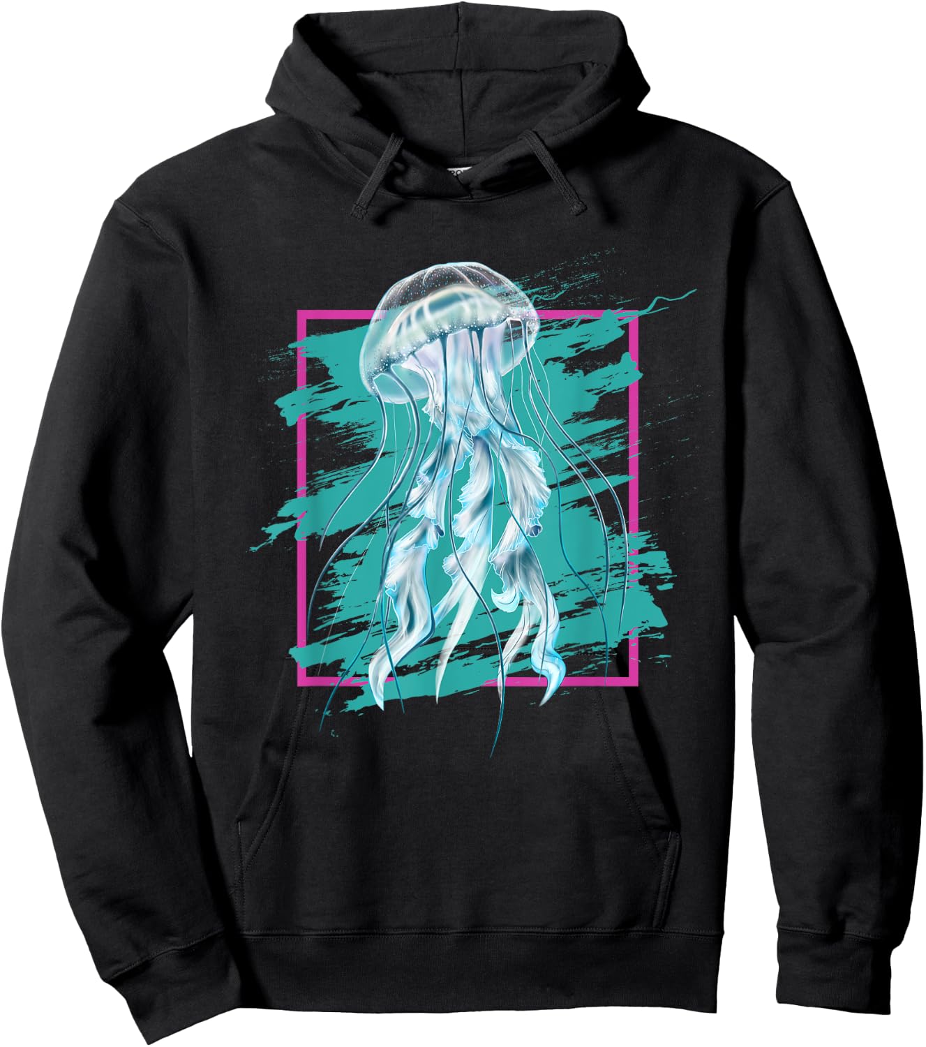 Jellyfish Vintage y2k 90s Aesthetic Retro 2000s Hoodie - Hoodie | Black