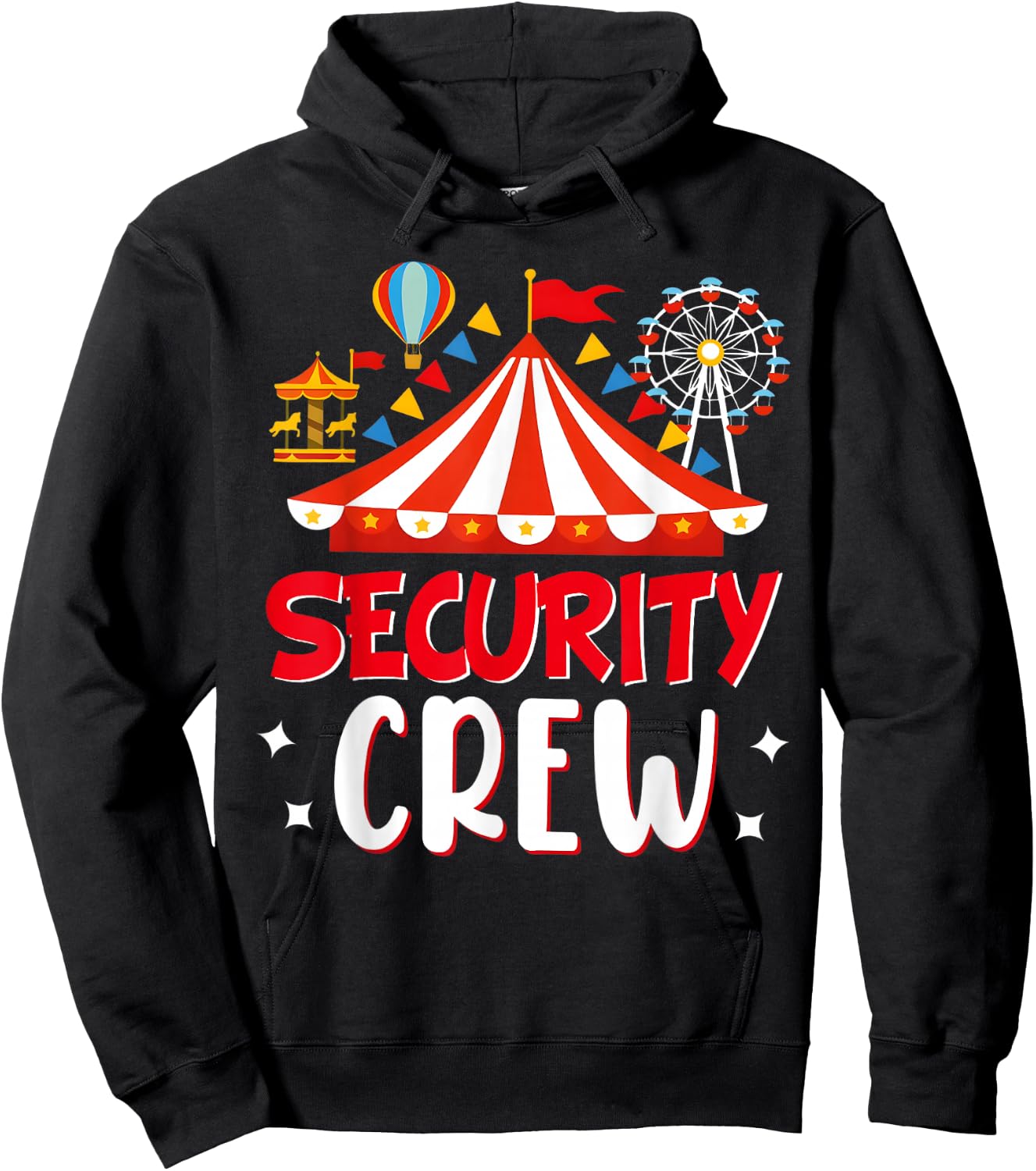 Security Crew Funny Circus Staff Costume Circus Carnival Hoodie - Hoodie | Black