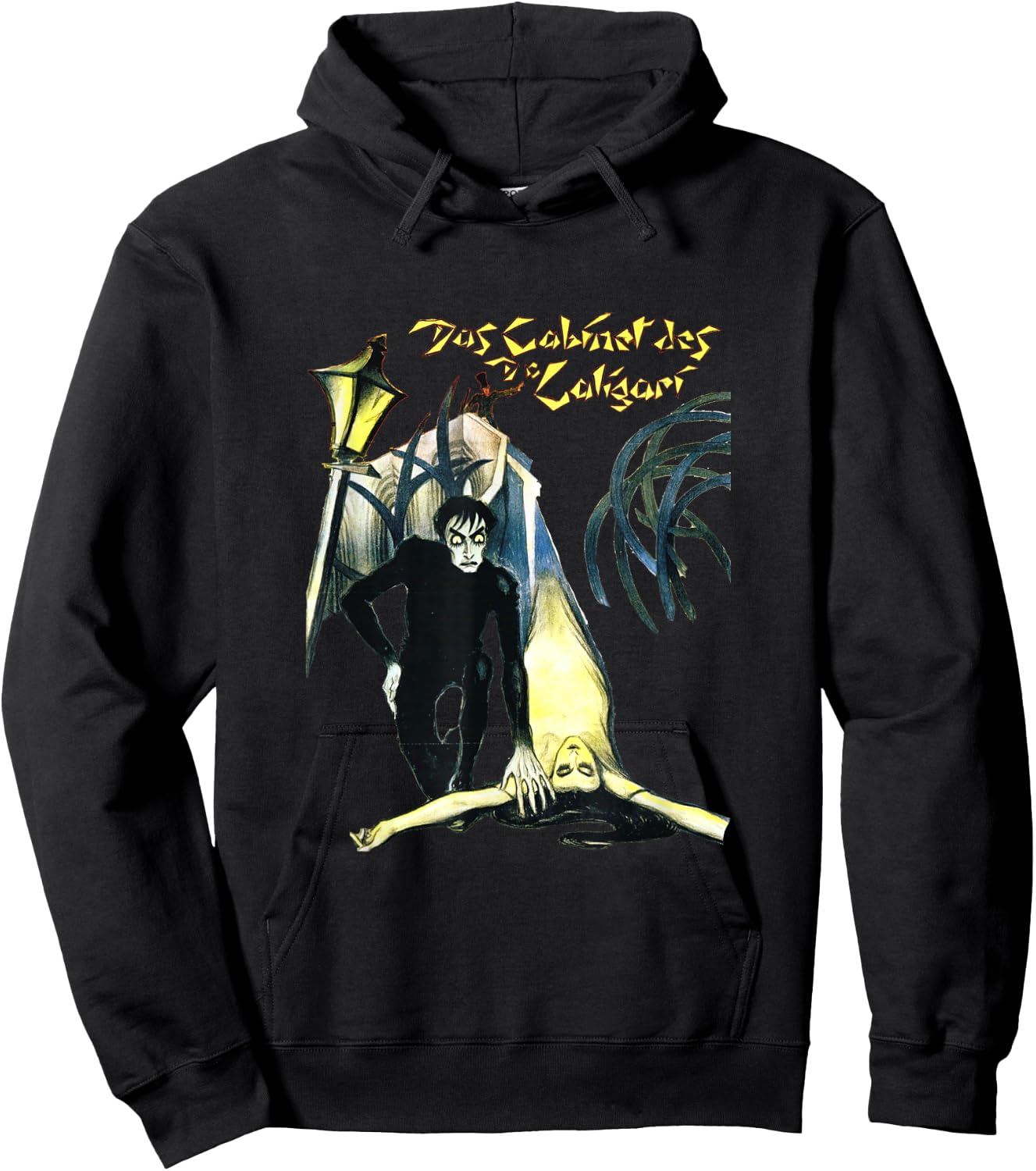Silent Era German Expressionist Horror Cinema The Cabinet of Dr Caligari , Small, Black Hoodie - Hoodie | Black