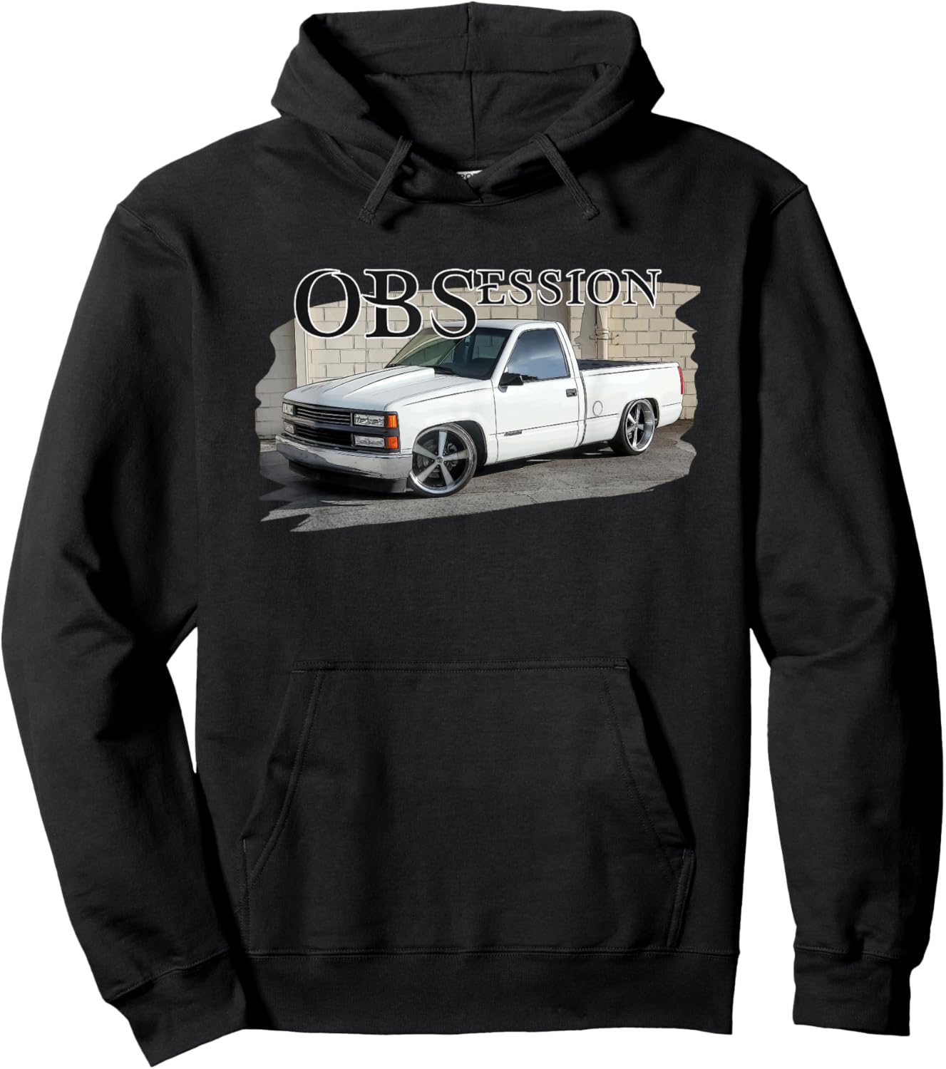 Lowered 90s Single Cab 1500 OBS Truck Hoodie - Hoodie | Black
