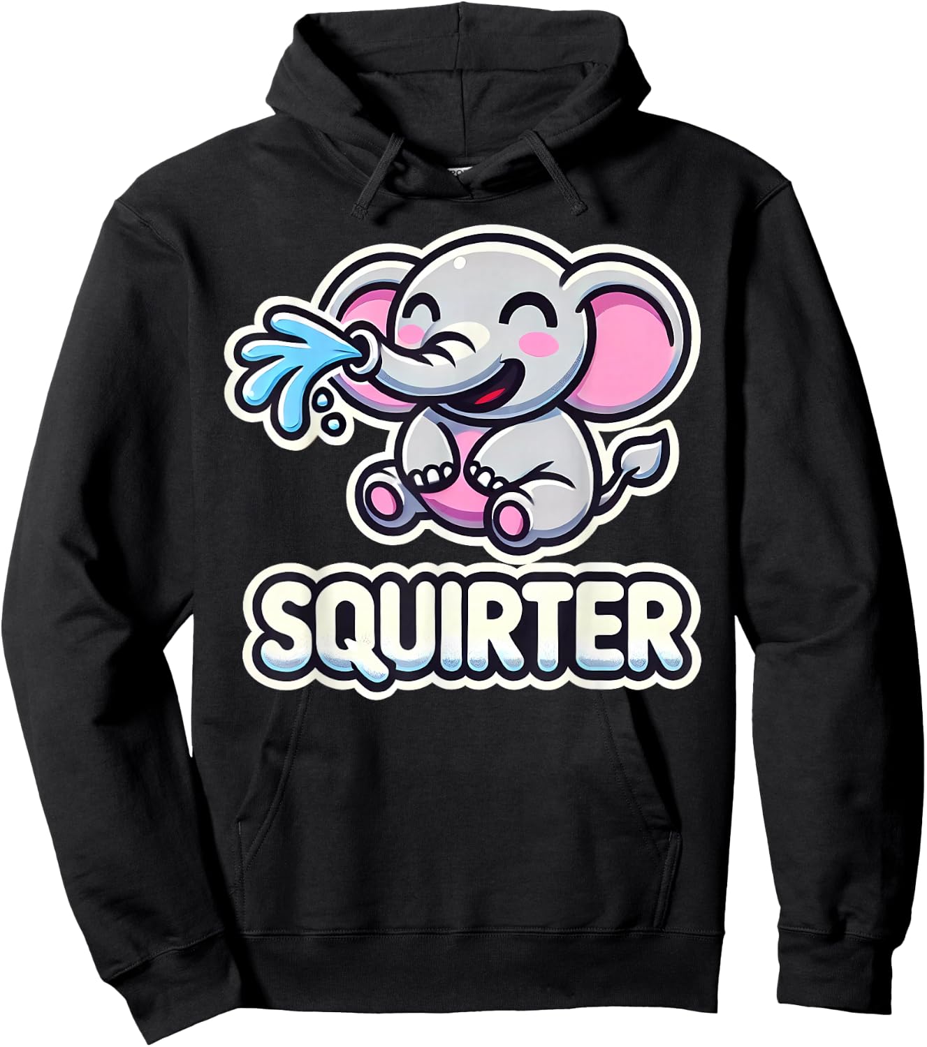 Funny Inappropriate Squirter Embarrassing Elephant Women Hoodie - Hoodie | Black