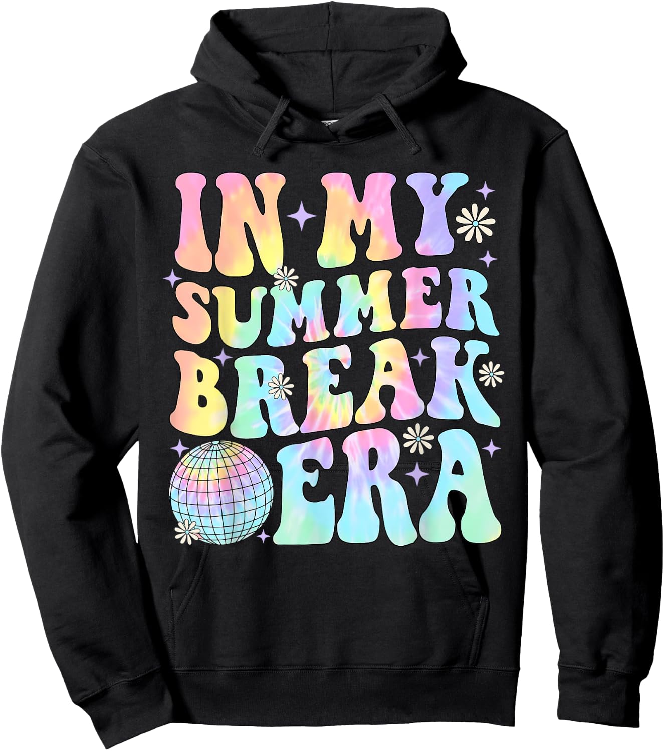 In My Summer Break Era Teacher Summer Break Vacation Groovy Hoodie - Hoodie | Black