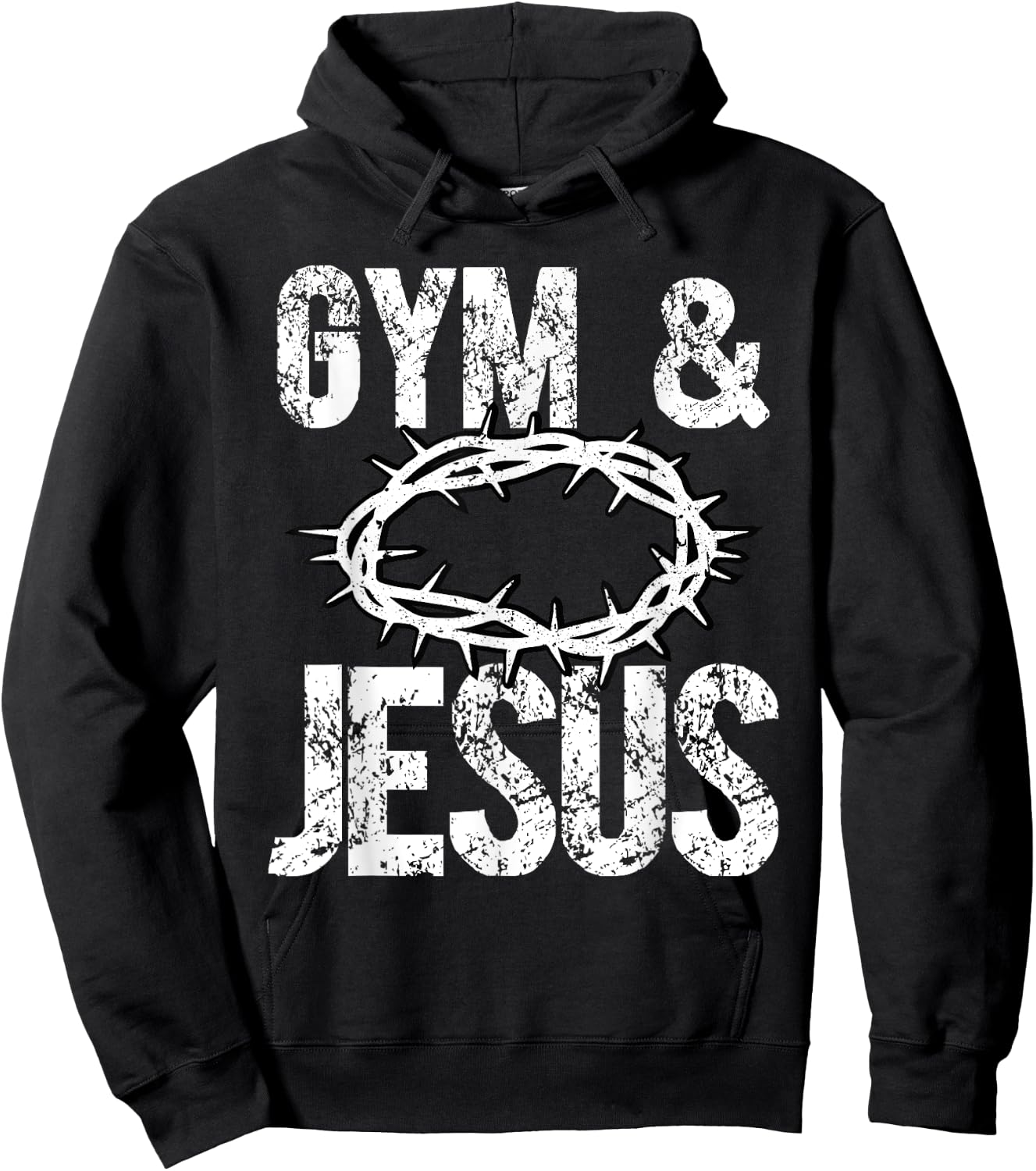 Gym And Jesus Christian Bodybuilder Religious Bodybuilding Hoodie - Hoodie | Black