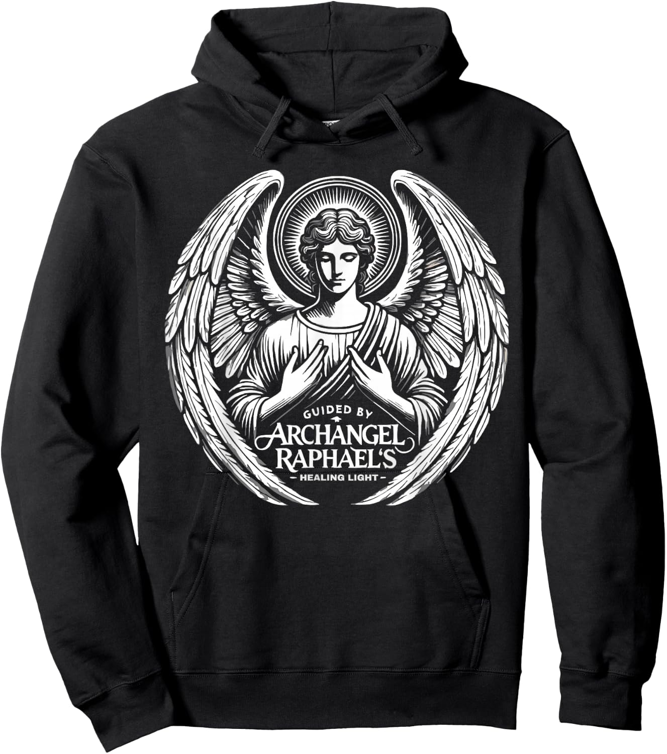 Archangel Raphael Catholic Christianity Guardian Angel Hoodie - Hoodie | Black