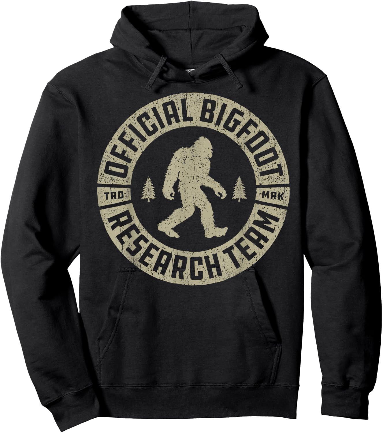 Bigfoot Research Team Retro Vintage Sasquatch Men Women Hoodie - Hoodie | Black