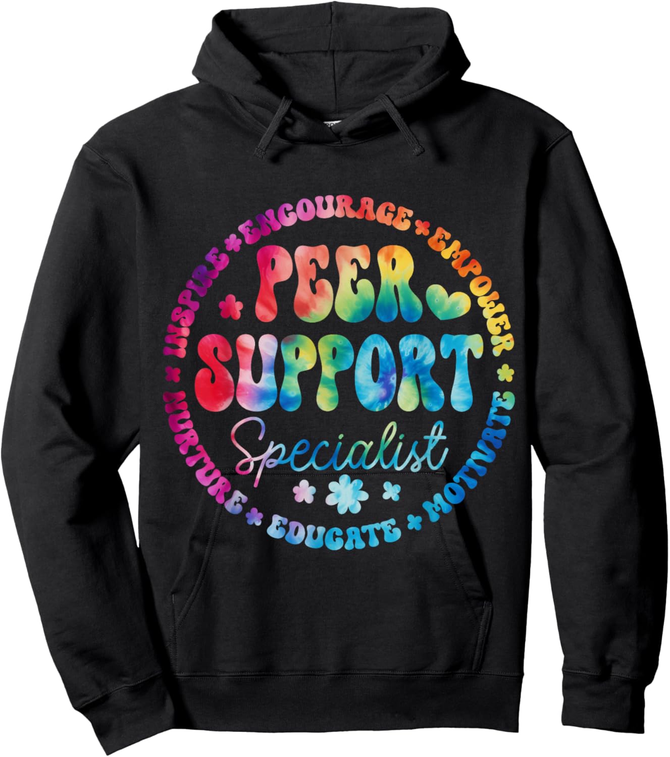 Peer Support Specialist Life Appreciation Week School Hoodie - Hoodie | Black