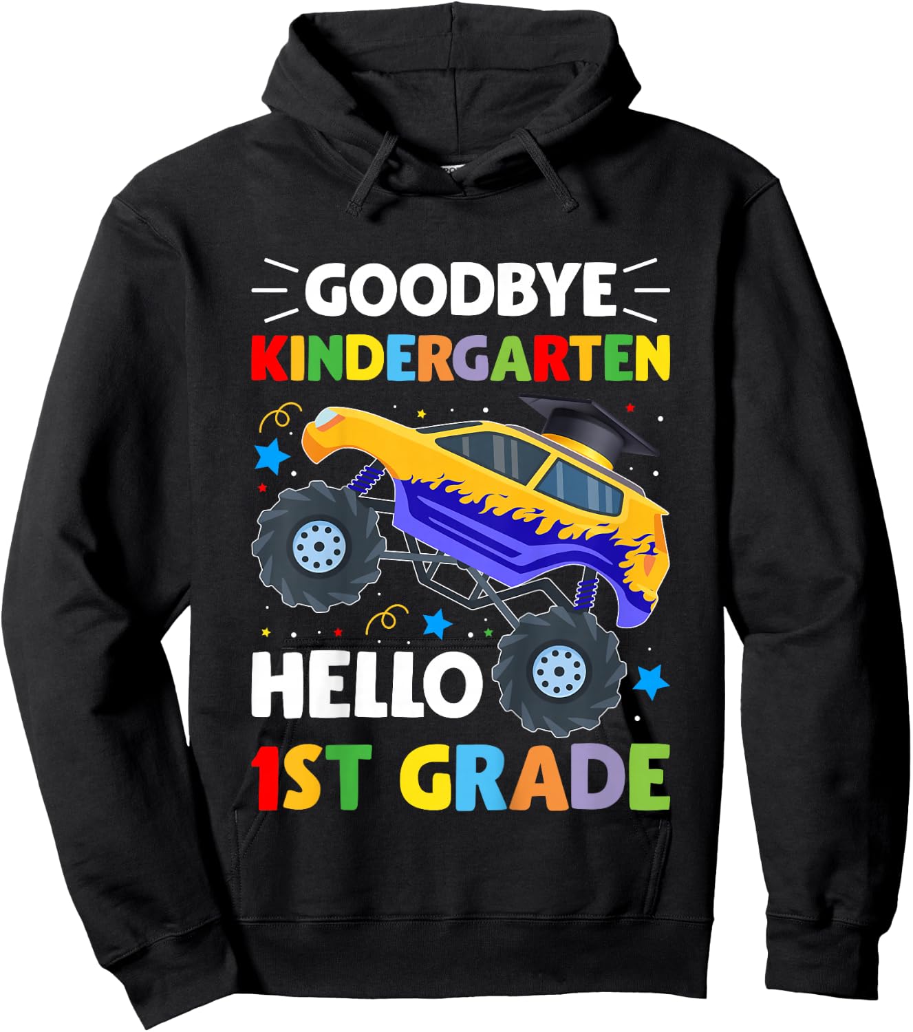 Goodbye Kindergarten Hello First Grade Graduation Class 2024 Hoodie - Hoodie | Black