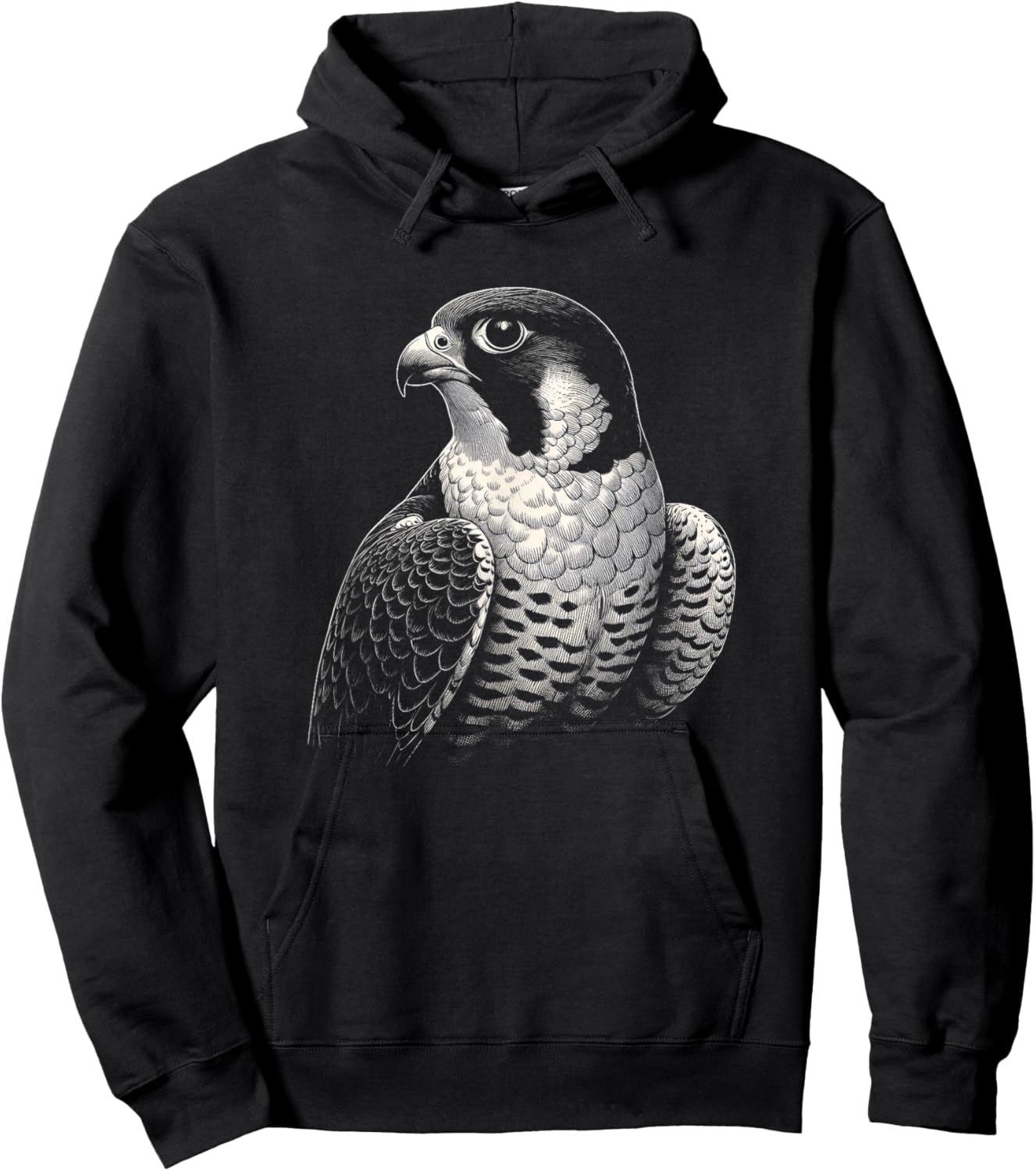 Vintage Peregrine Falcon Bird Graphic Art Design Hoodie - Hoodie | Black