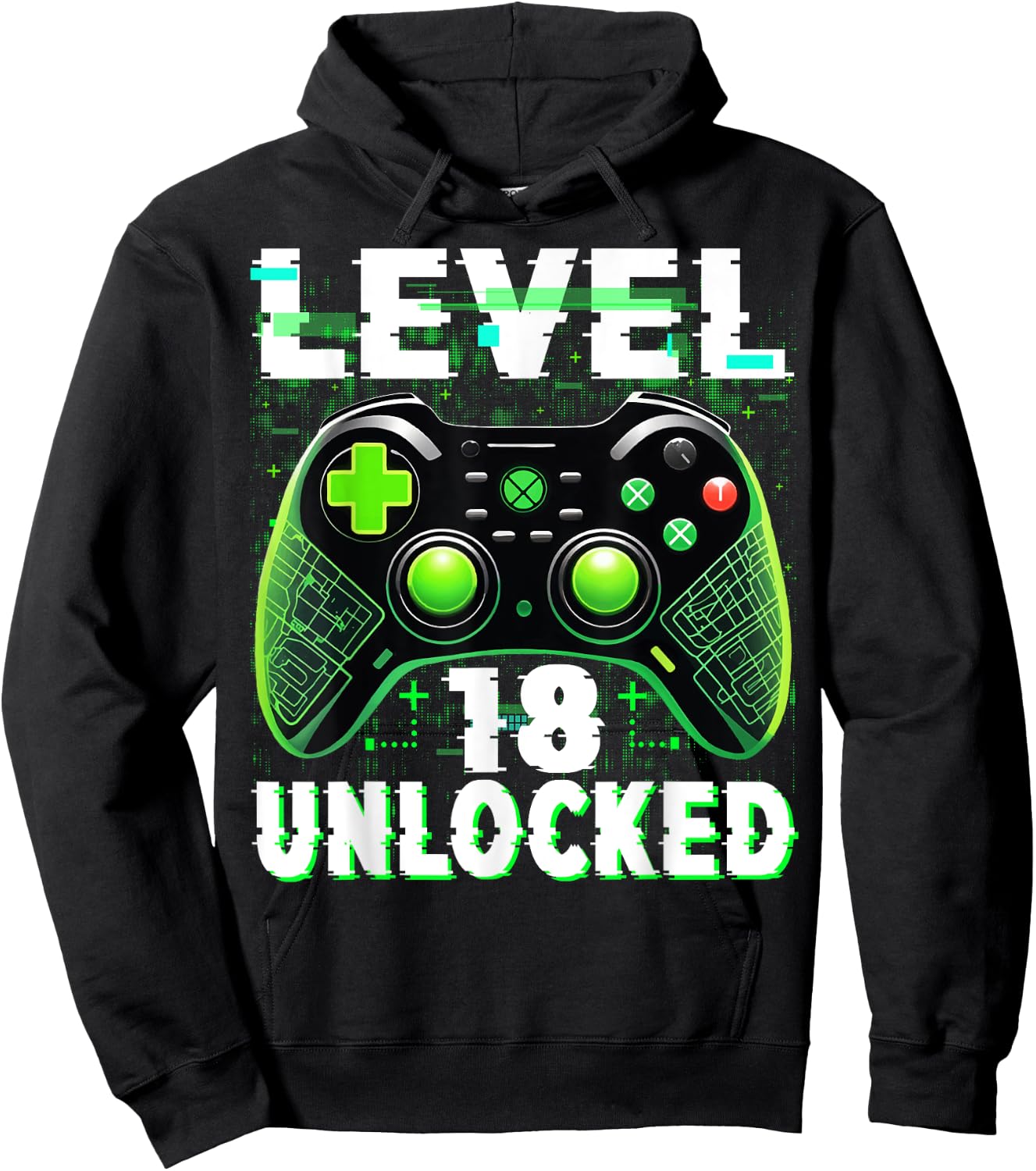 Level 18 Unlocked Shirt Funny Video Gamer Geek 18th Birthday Hoodie - Hoodie | Black