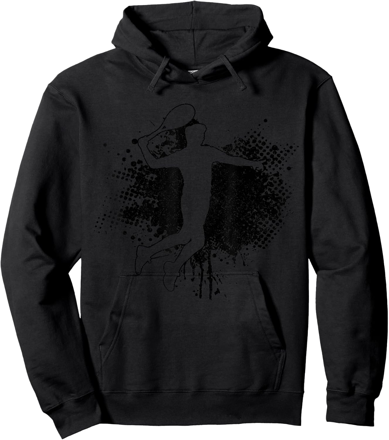Tennis Player Sports Vintage Men Women Tennis Hoodie - Hoodie | Black