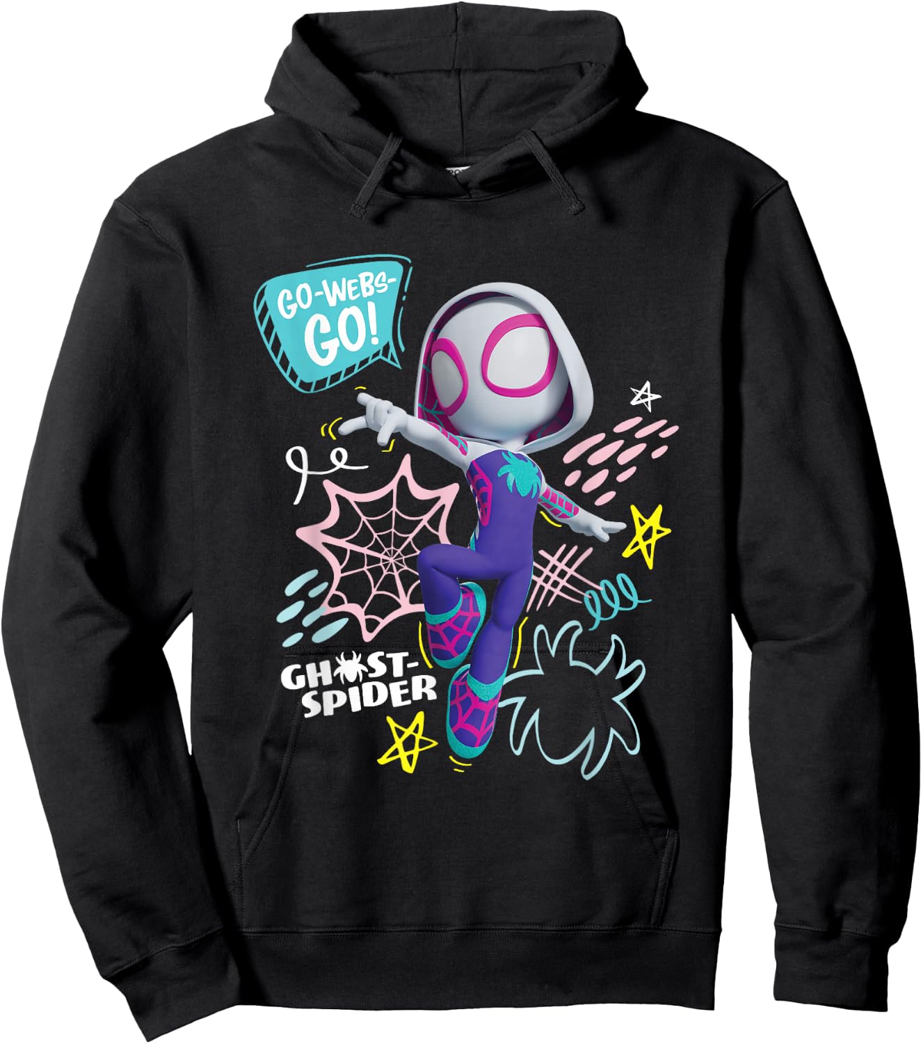 Marvel Spidey and His Amazing Friends Ghost-Spider Go Webs! Hoodie - Hoodie | Black