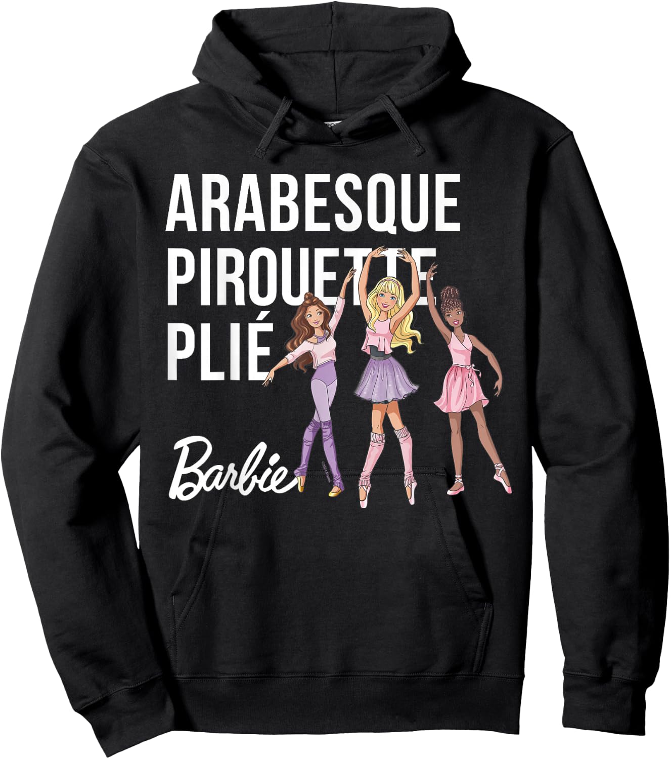Barbie - Barbie Ballet Arabesque, Pirouette, Plié Hoodie - Hoodie | Black