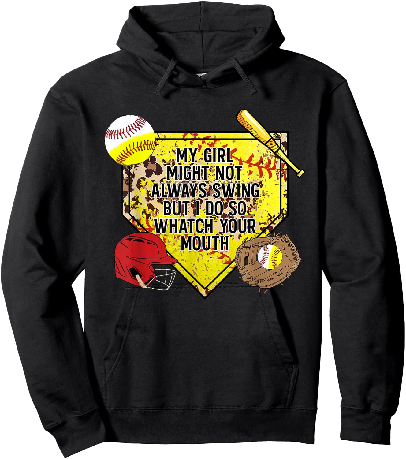 My Girl Might Not Always Swing But I Do So Watch Your Mouth Hoodie - Hoodie | Black