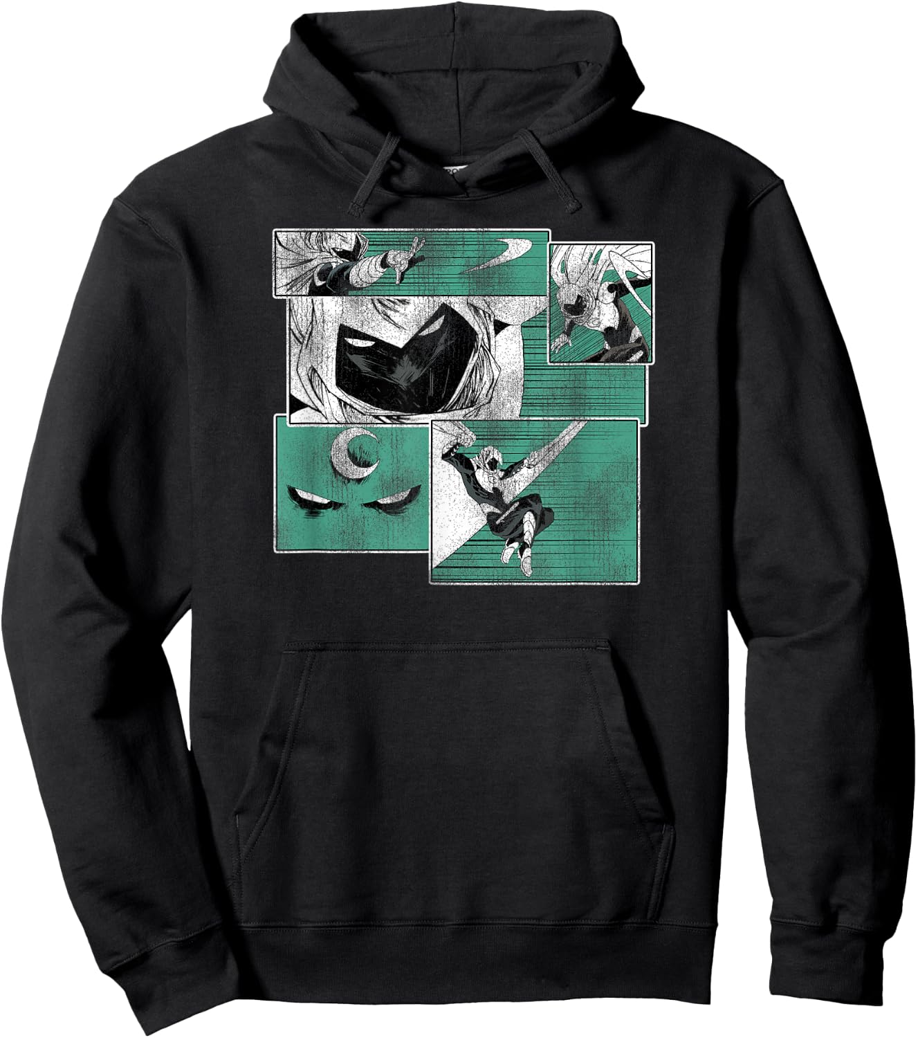 Marvel Moon Knight Graphic Comic Panels Hoodie - Hoodie | Black