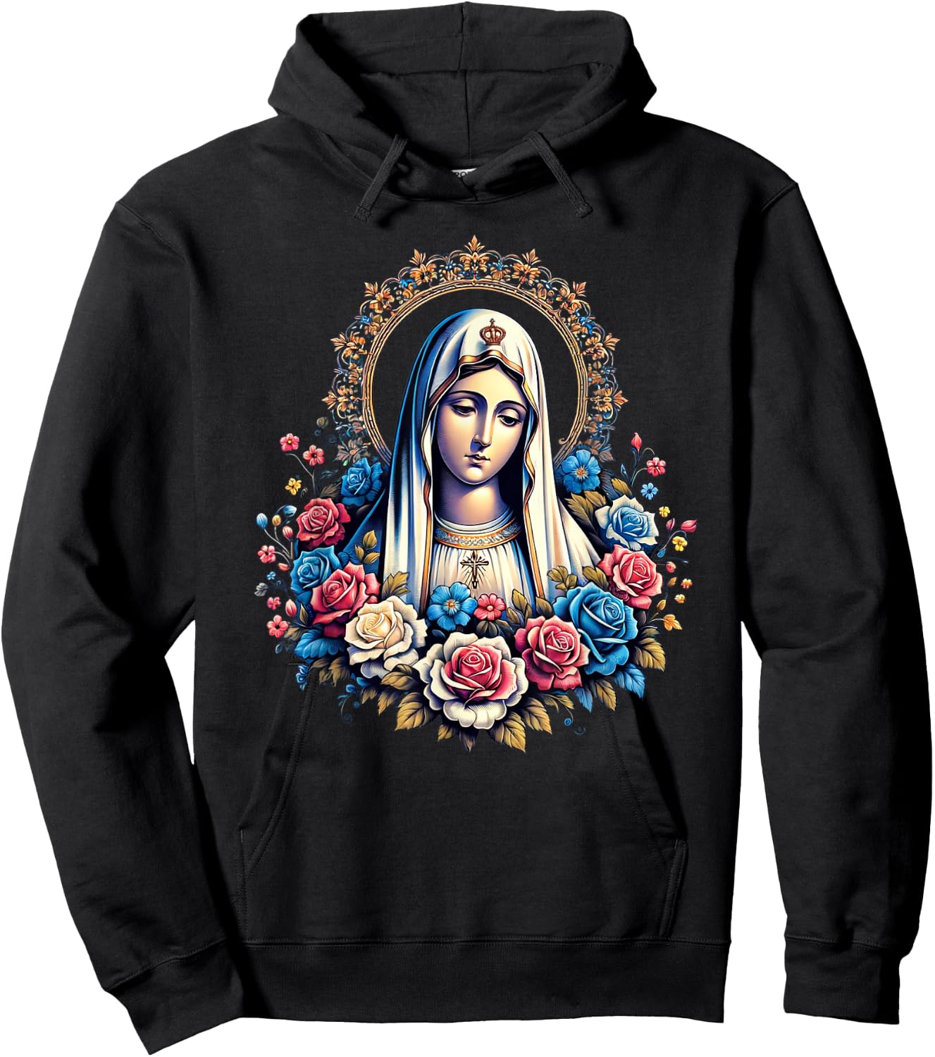 Our Lady Of Fatima Saint Mary Mother Mary Powerful Symbol Hoodie - Hoodie | Black