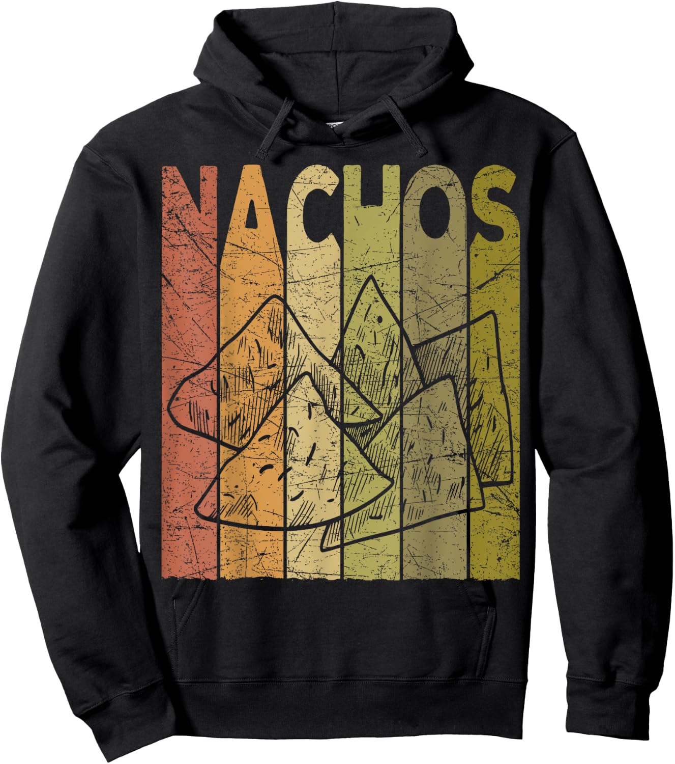 Mexican Nachos Vintage Mexican Food Retro Foodie Nacho Hoodie - Hoodie | Black