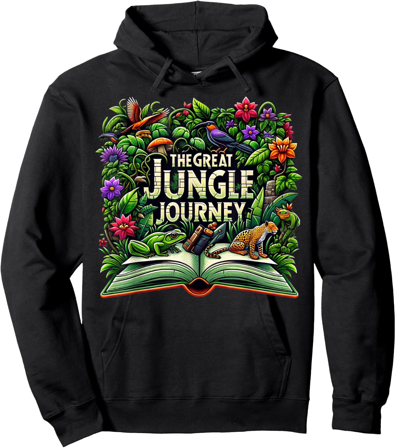 Jungle Journey VBS 2024 Vacation Bible School Summer Camp Women Girls Kids Hoodie - Hoodie | Black