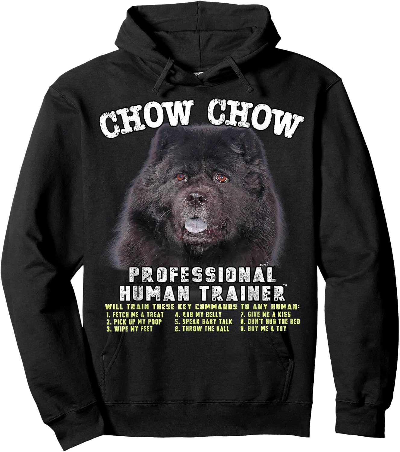 Chow Chow Black Professional Human Trainer Hoodie - Hoodie | Black