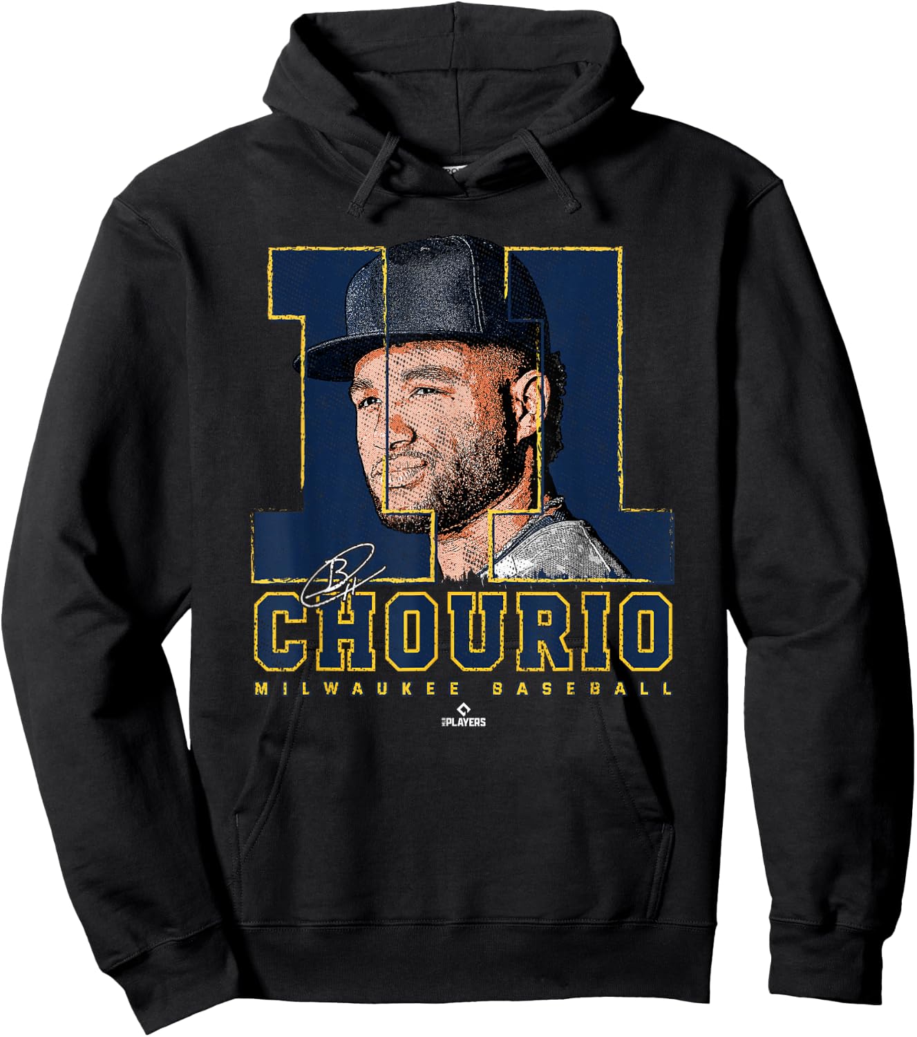 Silhouette Jackson Chourio Milwaukee MLBPA Hoodie - Hoodie | Black