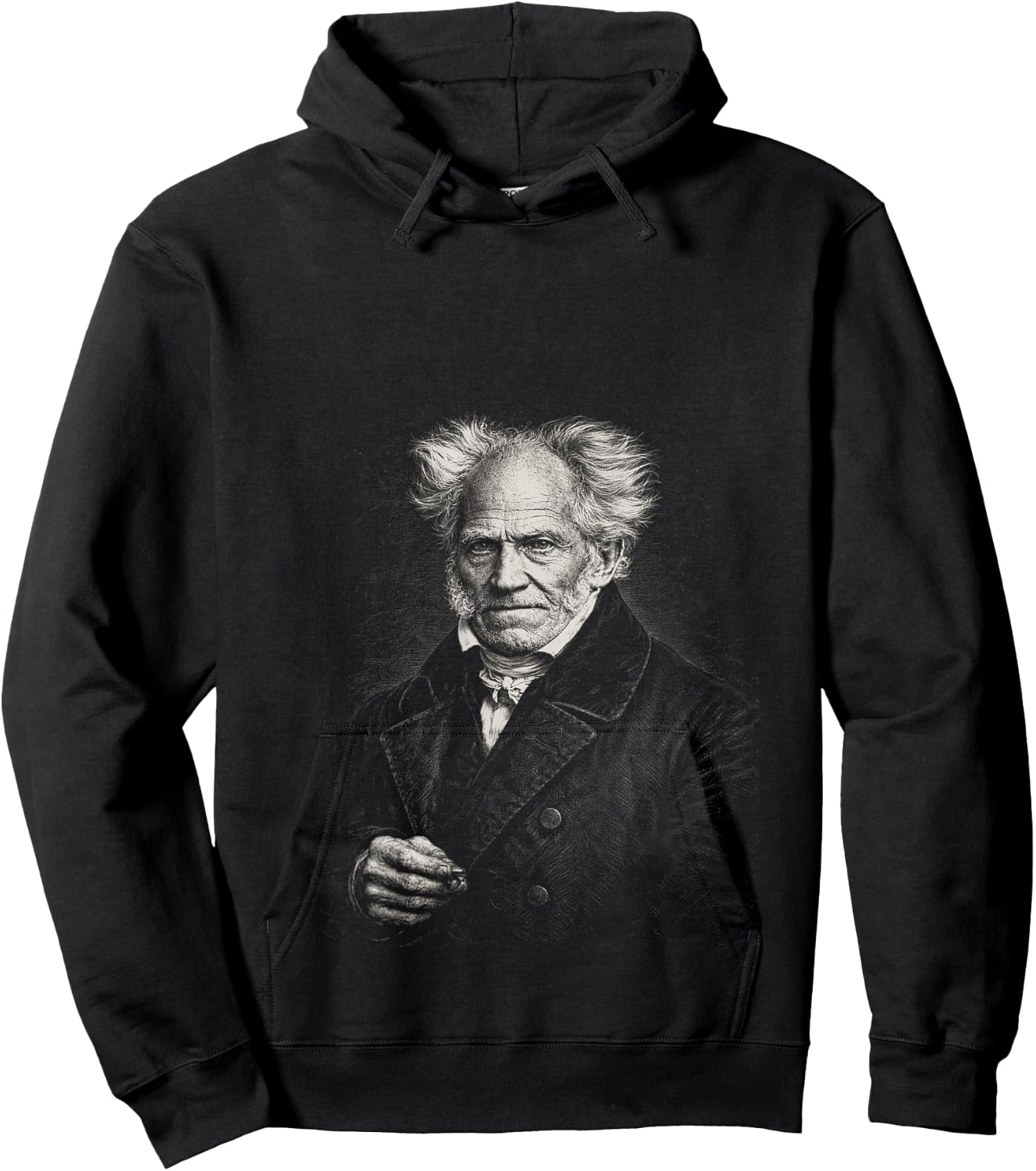 Women's Schopenhauer existentialist Philosophy V-Neck Hoodie - Hoodie | Black