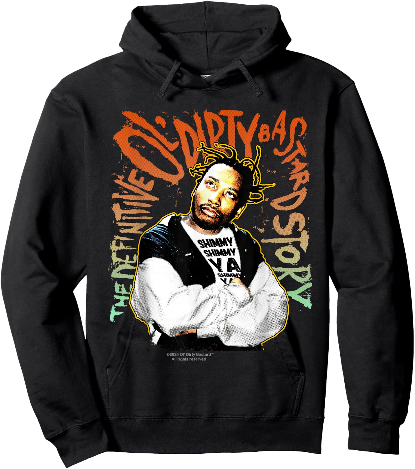 ODB Ol Dirty Ba--ard Shimmy Ya Retro 90s Hip Hop Rap Style Hoodie - Hoodie | Black