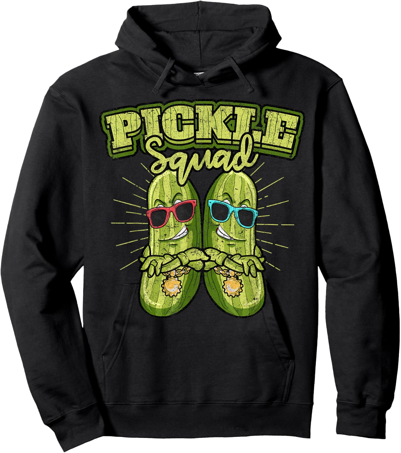 Pickle Squad Cucumber Dill Pickles Funny Pickle Hoodie - Hoodie | Black