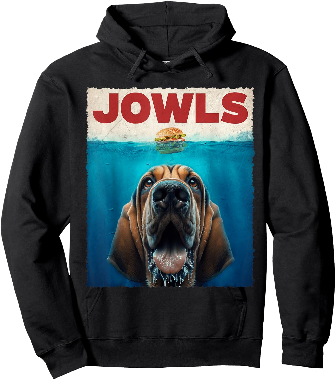 Graphic Jowls Bloodhound Dogs Awesome Animal Costume Humor Hoodie - Hoodie | Black