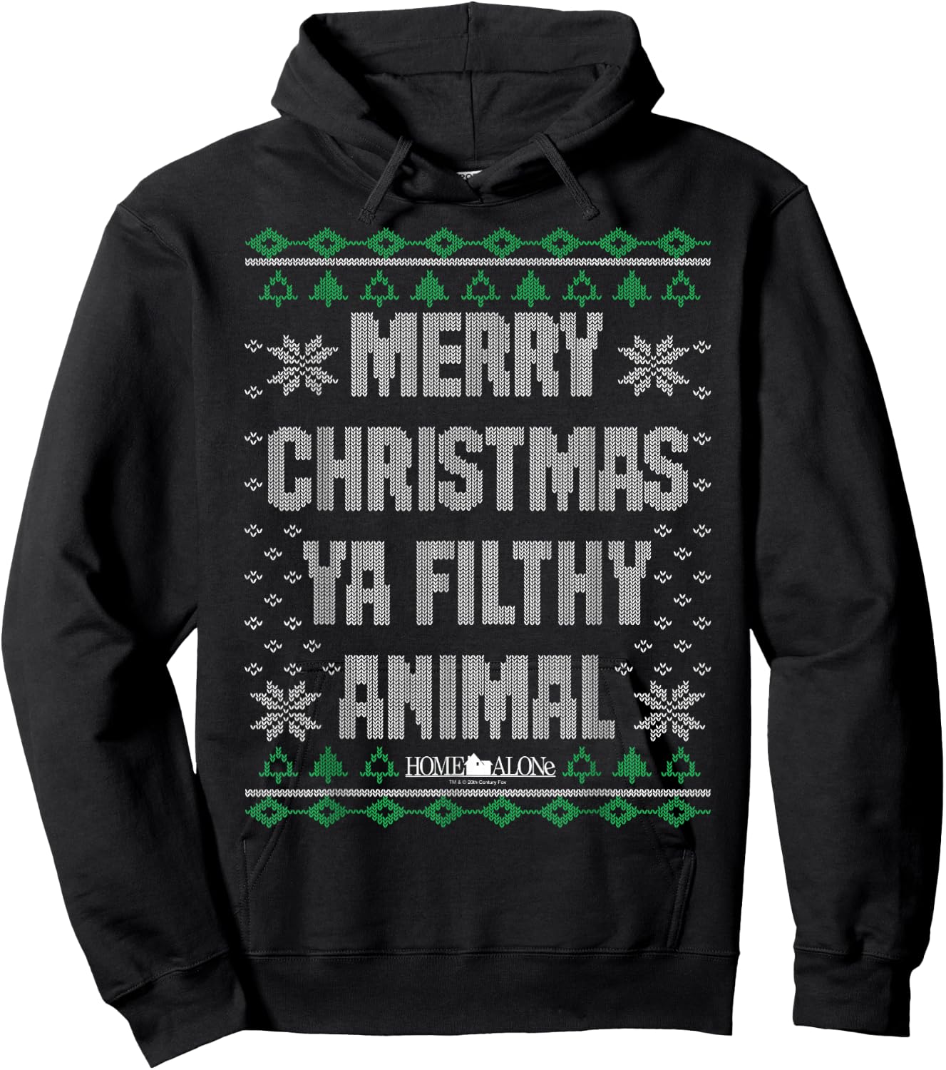 Home Alone Merry Christmas Ya Filthy Animal Ugly Sweater Hoodie - Hoodie | Black