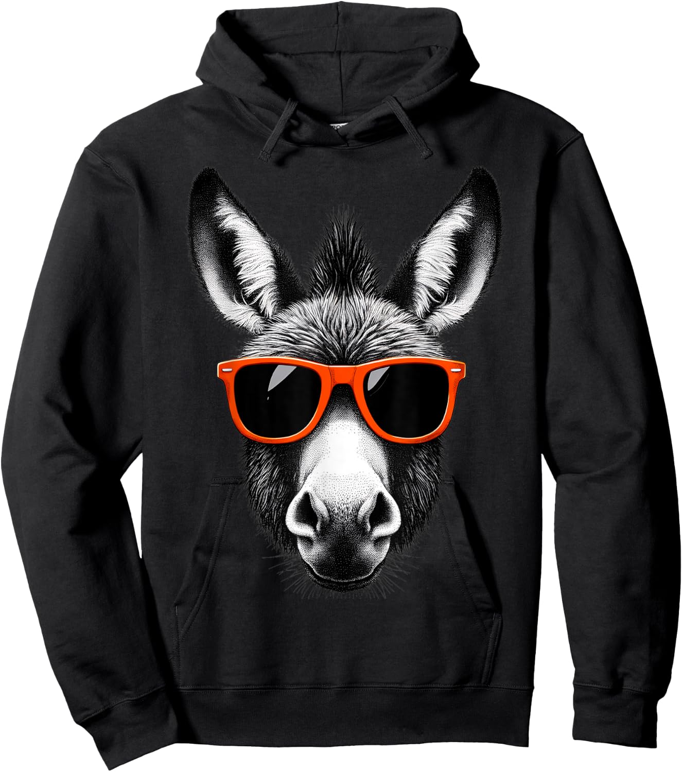 Cool Mule Wearing Sunglasses Graphic Art Hoodie - Hoodie | Black