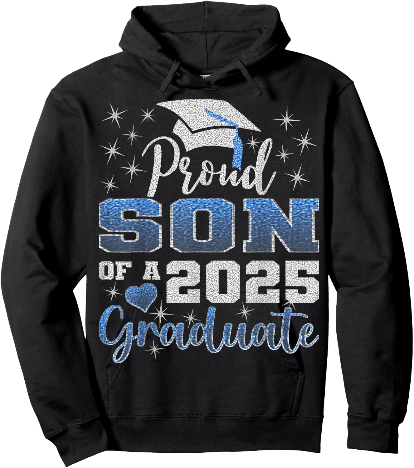 Super Proud Son of 2025 Graduate Awesome Family College Hoodie - Hoodie | Black