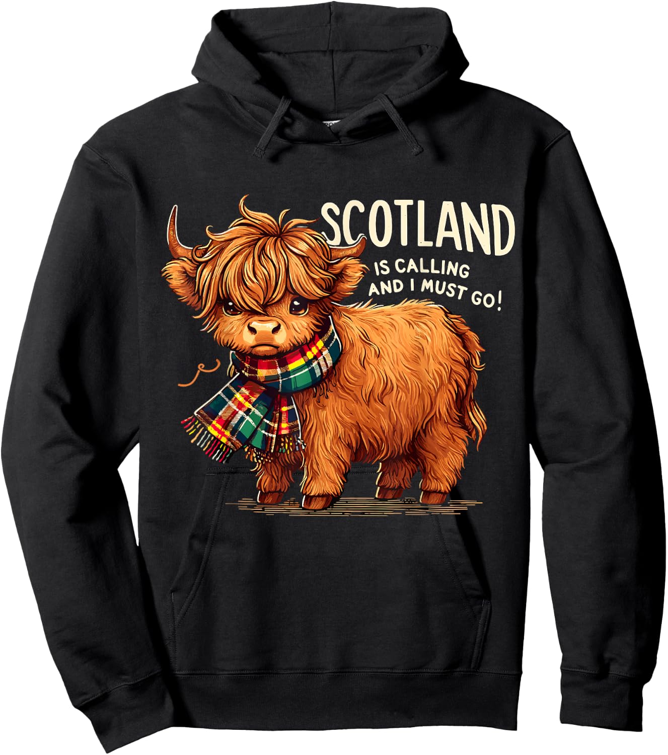 Scotland is Calling and I Must go Scotland Vacation Hoodie - Hoodie | Black