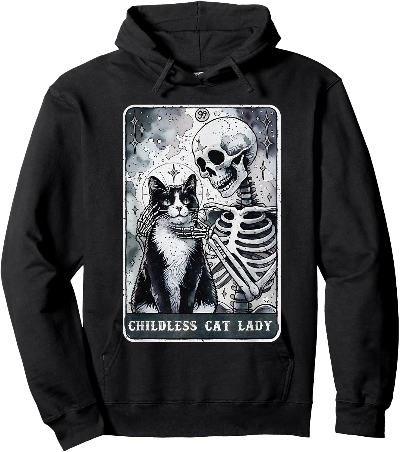 This Childless Cat Lady, Ladies is Voting Kamala Hoodie - Hoodie | Black