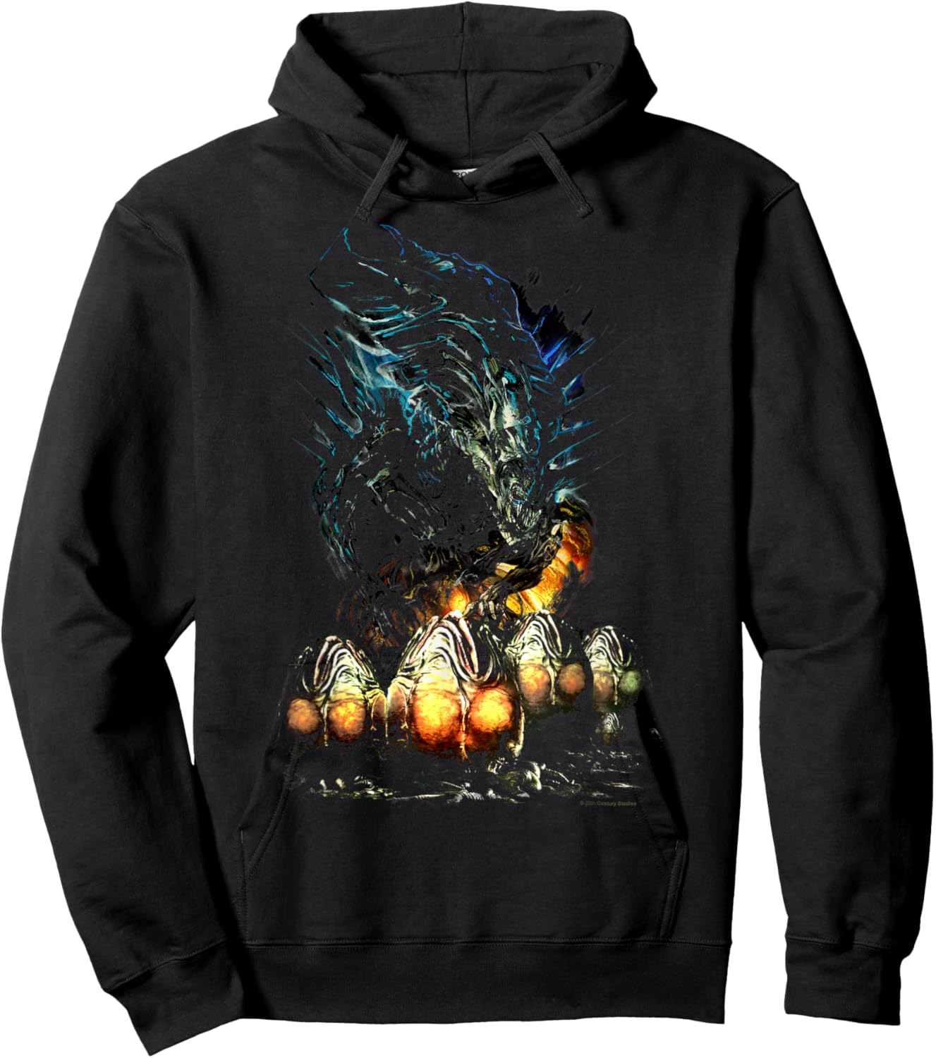 Aliens Iconic Epic Xenomorph XX121 And Eggs Big Chest Poster Hoodie - Hoodie | Black