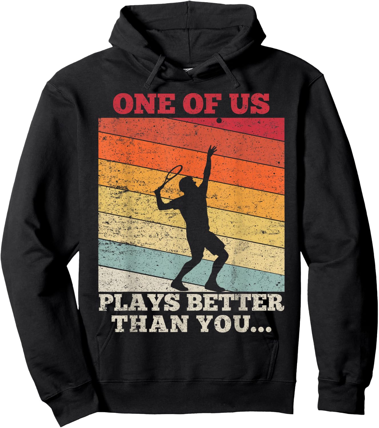 Tennis Sunset One of us plays better than you Hoodie - Hoodie | Black