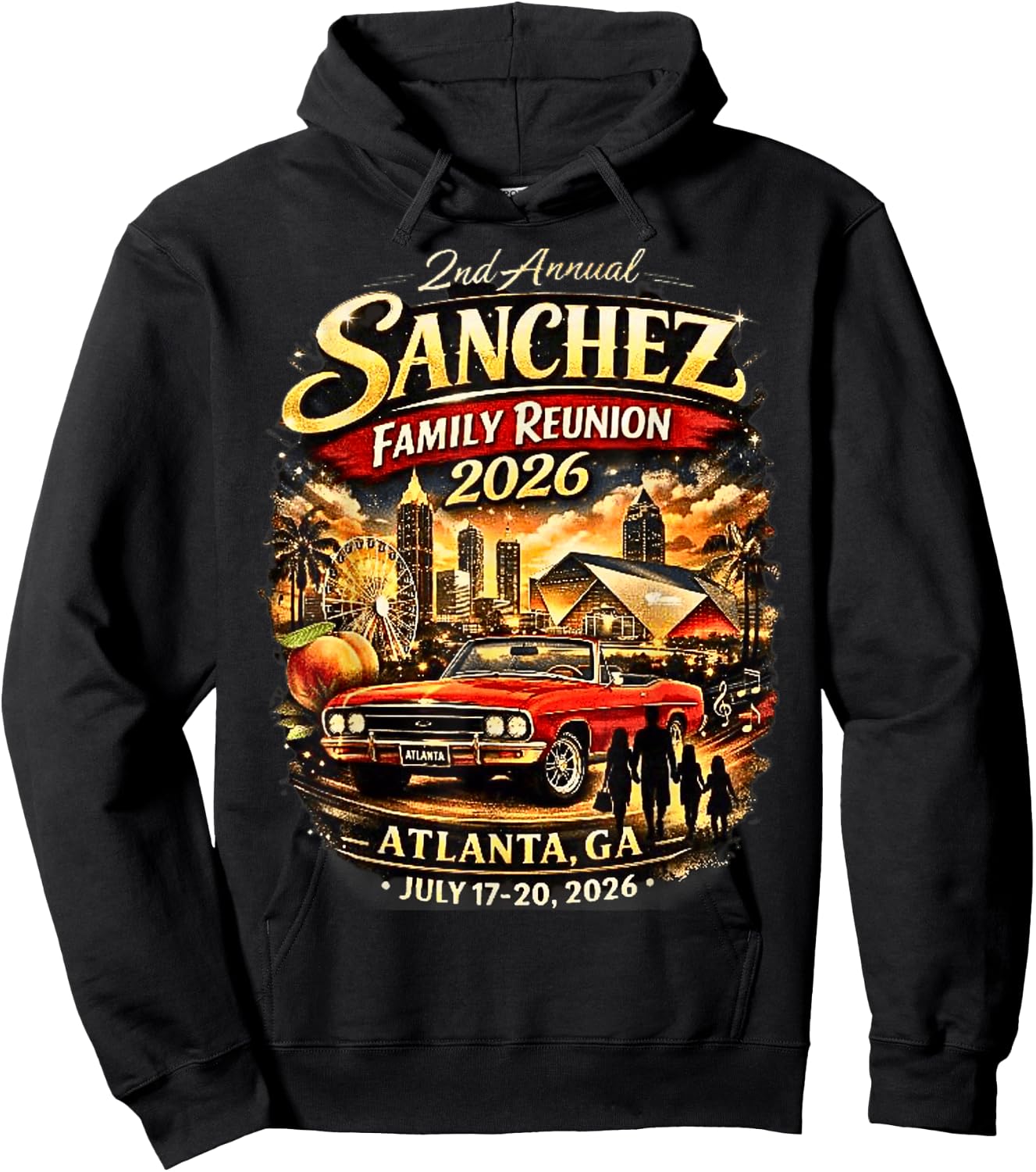 2nd Annual Sanchez Family Reunion 2026 Hoodie - Hoodie | Black