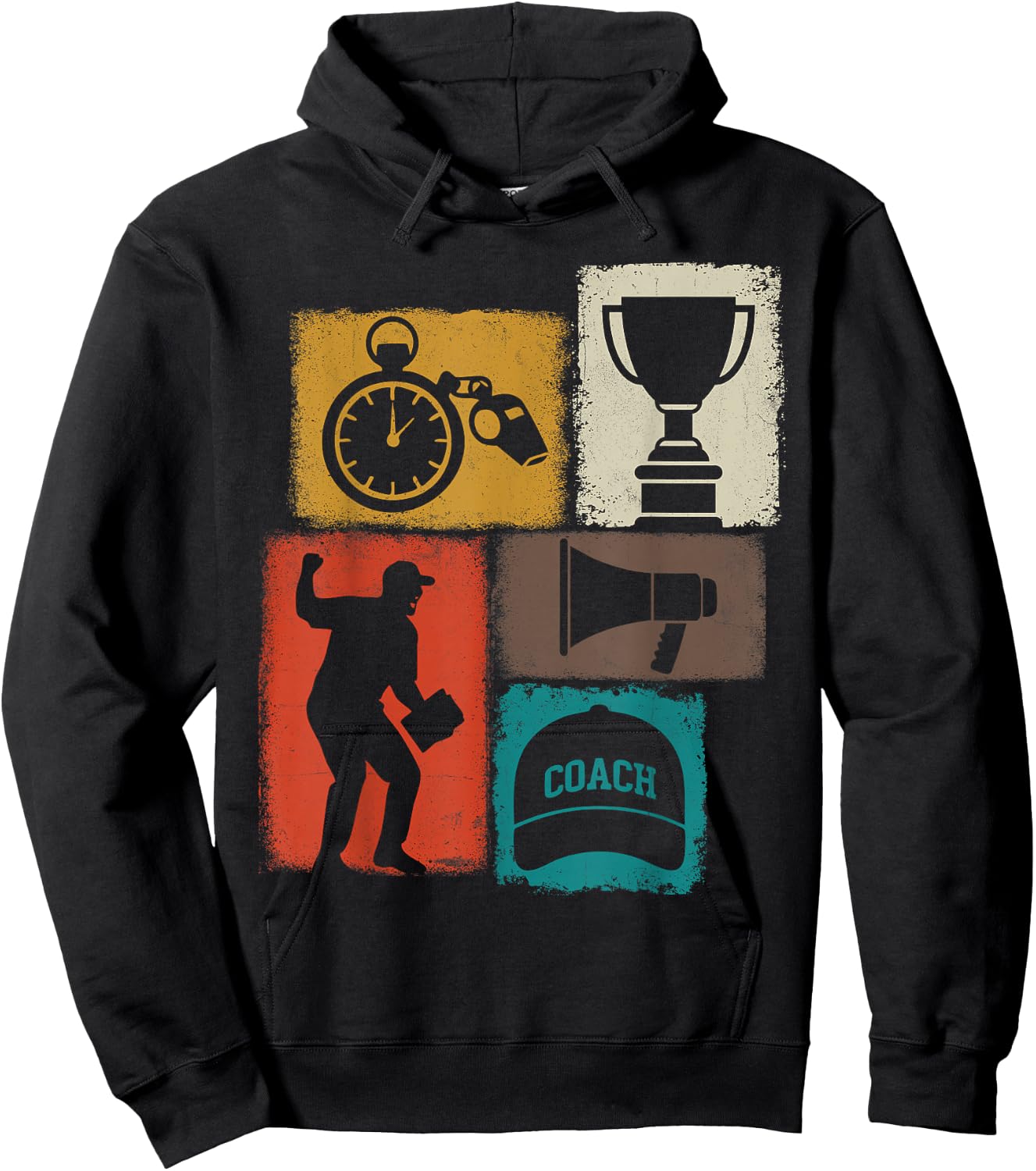 Coach Vintage Collage Instructor Hoodie - Hoodie | Black