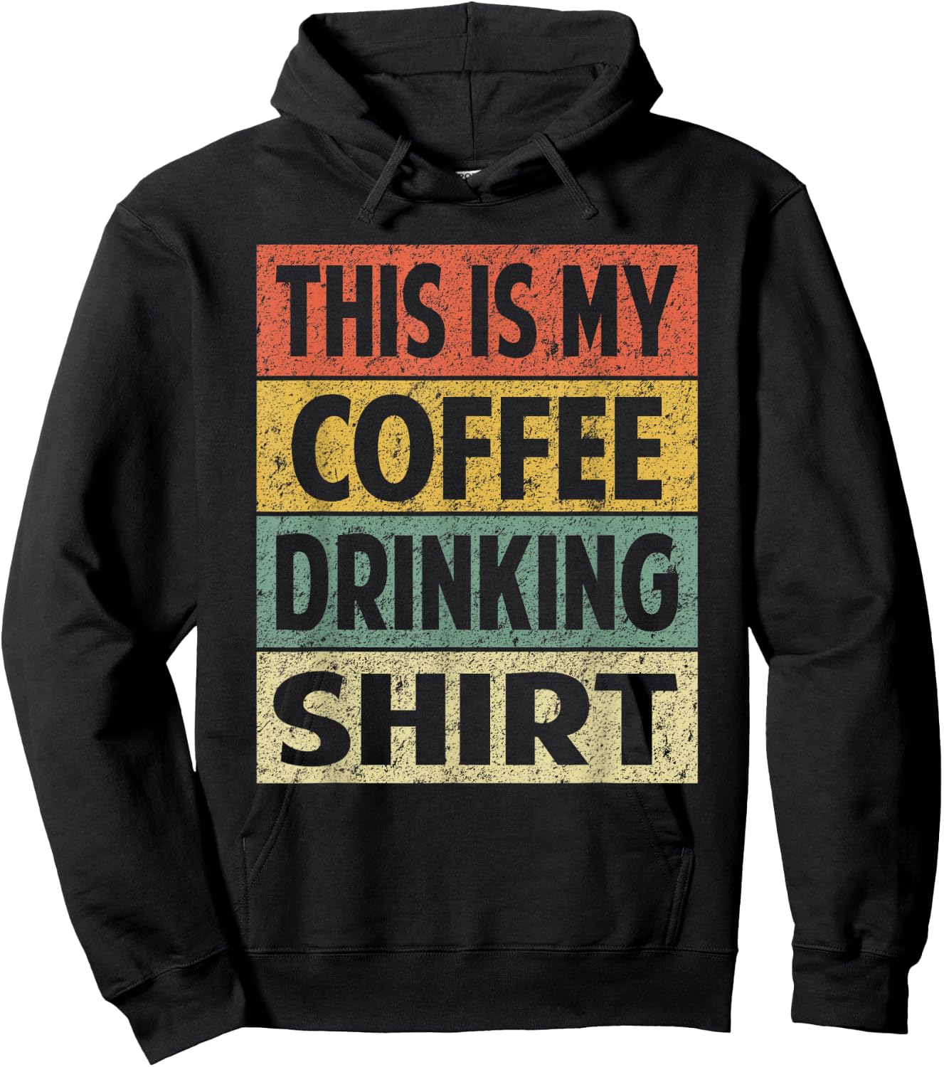 Funny This is My Coffee Drinking Shirt Cute Caffeine Lover Hoodie - Hoodie | Black