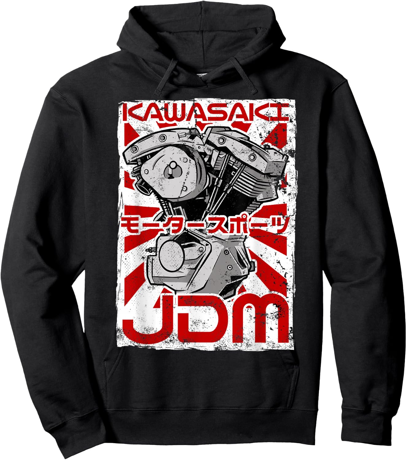 Kawasaki City 90s Retro Japan Aesthetics 80s Kawasaki Hoodie - Hoodie | Black