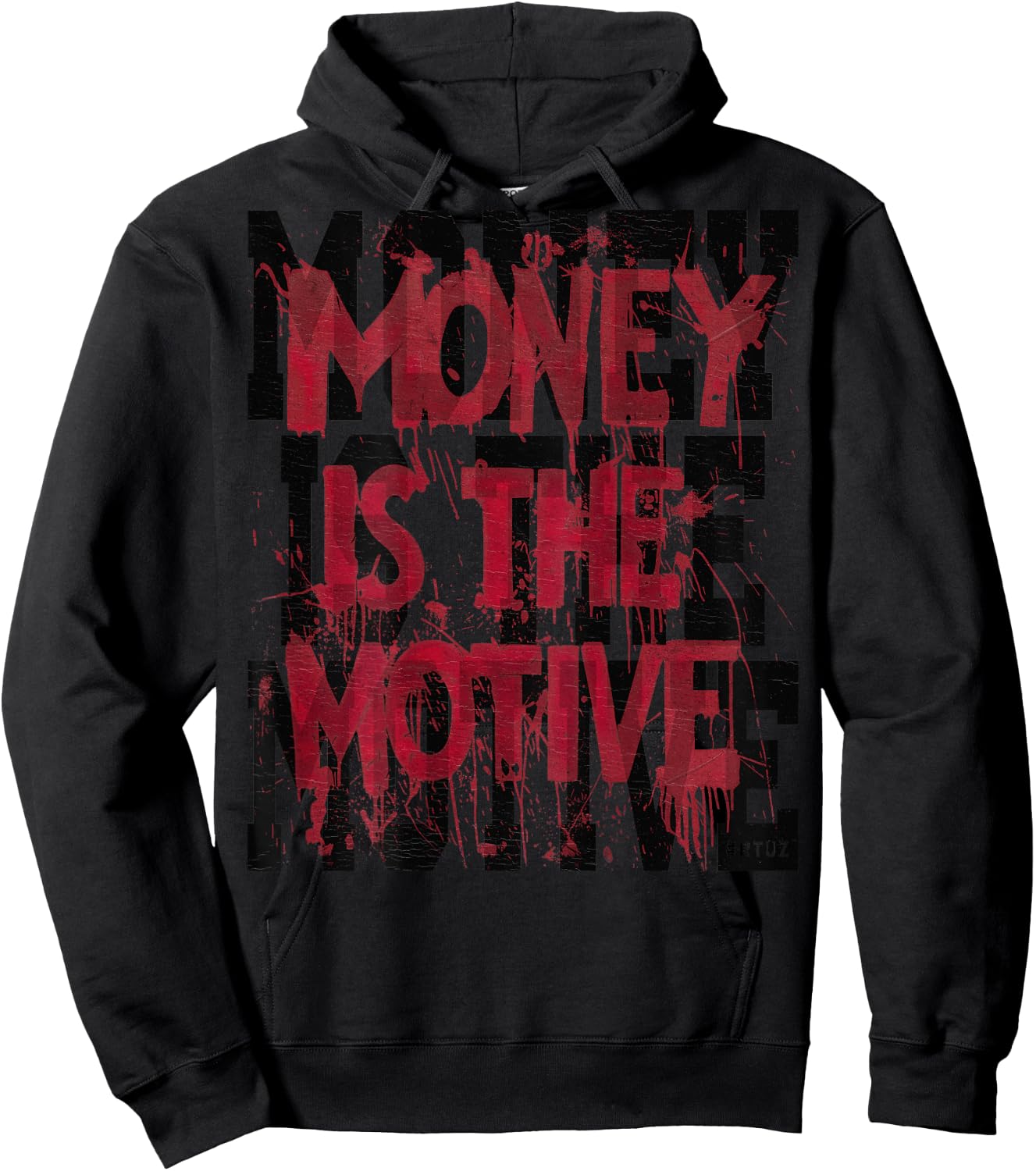 Hip Hop Urban Y2K Retro Vintage Edgy Back Print Streetwear Hoodie - Hoodie | Black