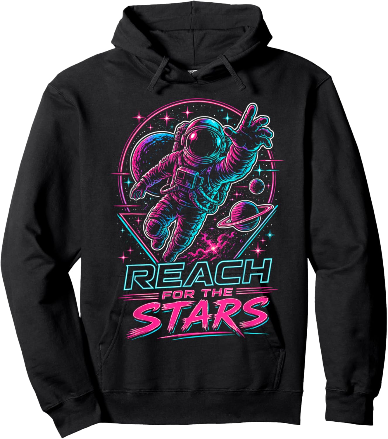 Reach for The Stars Student Teacher Growth Mindset Student Hoodie - Hoodie | Black