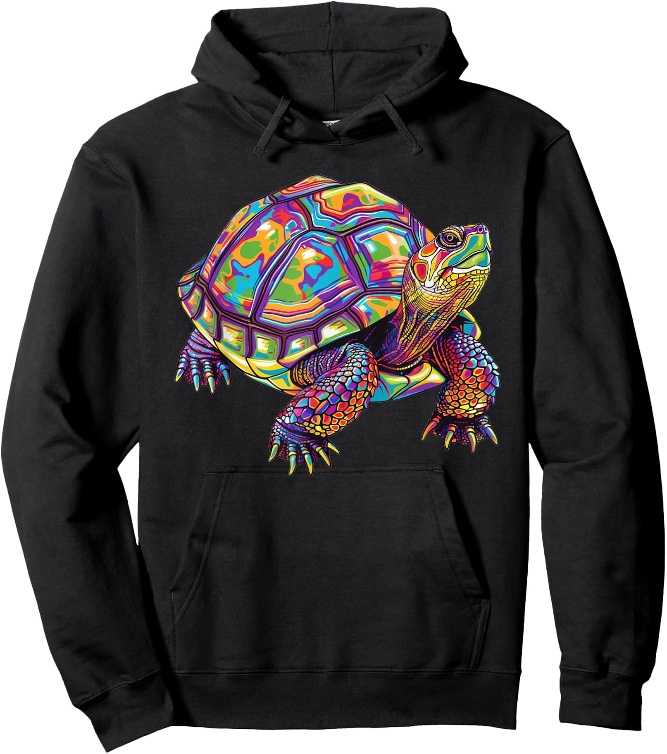 Eastern Box Turtle Psychedelic Hoodie - Hoodie | Black