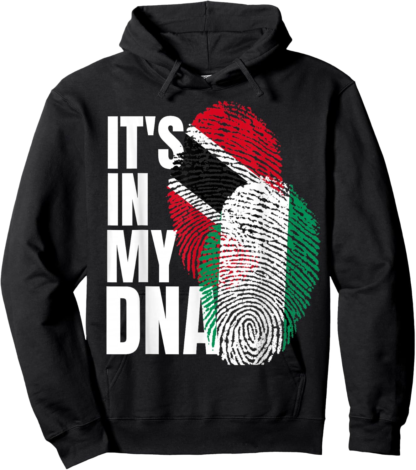 Trinidadian And Nigerian Mix DNA Heritage Flag Hoodie - Hoodie | Black