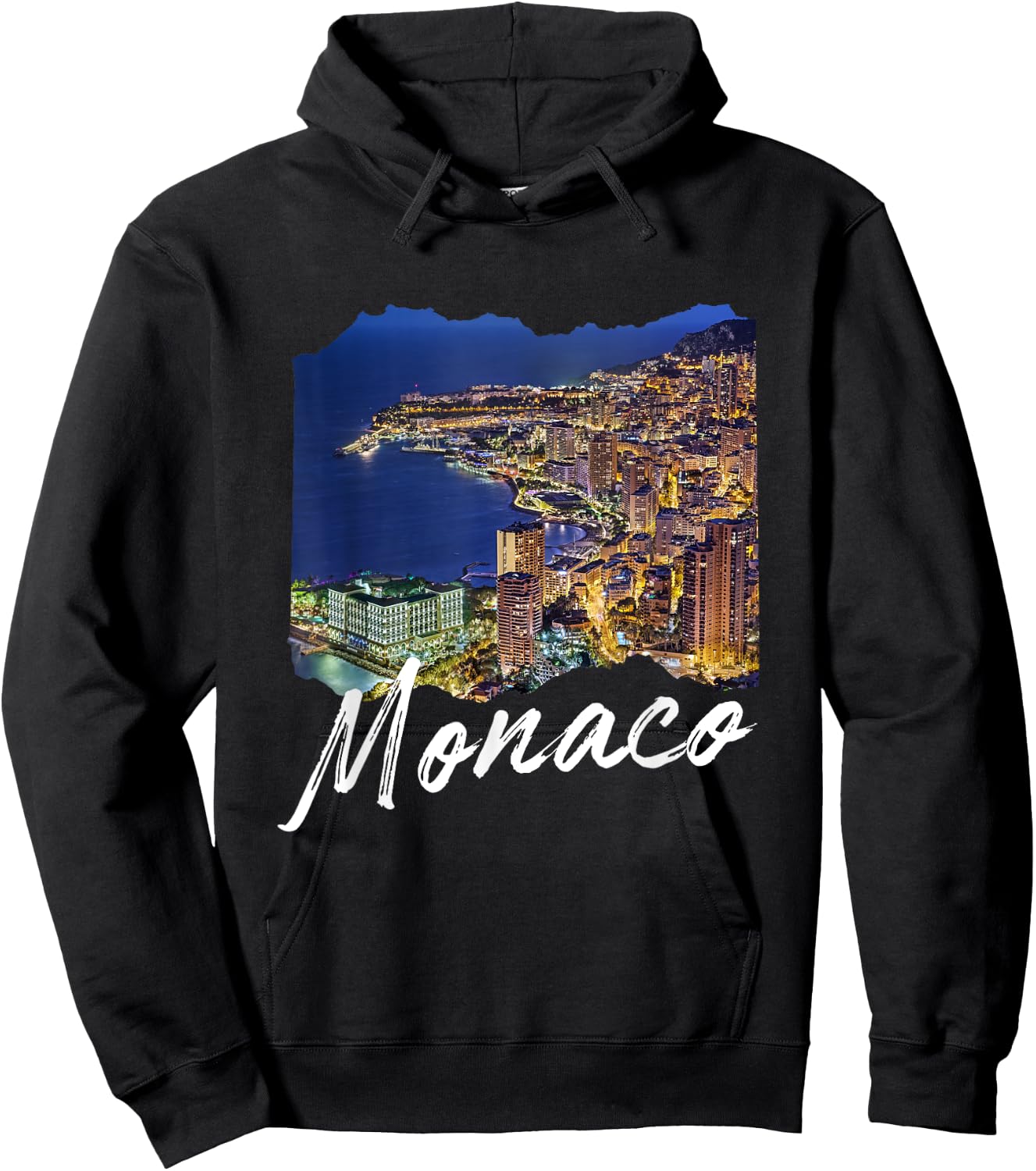 Monaco At Night / Monaco Hoodie - Hoodie | Black