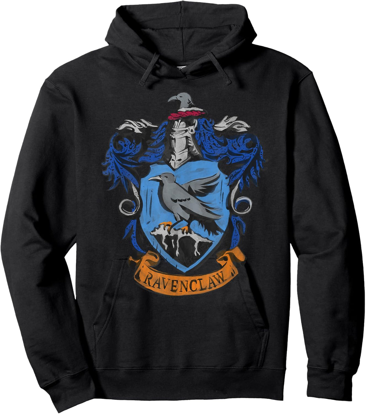 Harry Potter Drawn Ravenclaw Crest Hoodie - Hoodie | Black