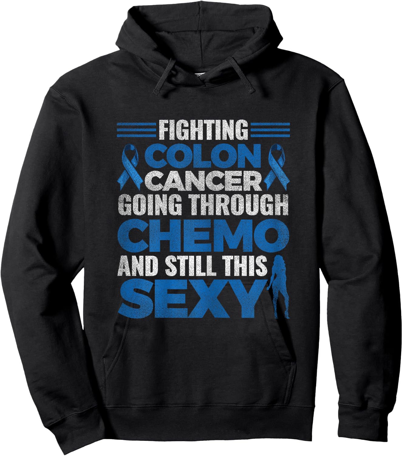 Fun Colon Cancer Awareness Colonoscopy Warrior Survivor Gift Hoodie - Hoodie | Black