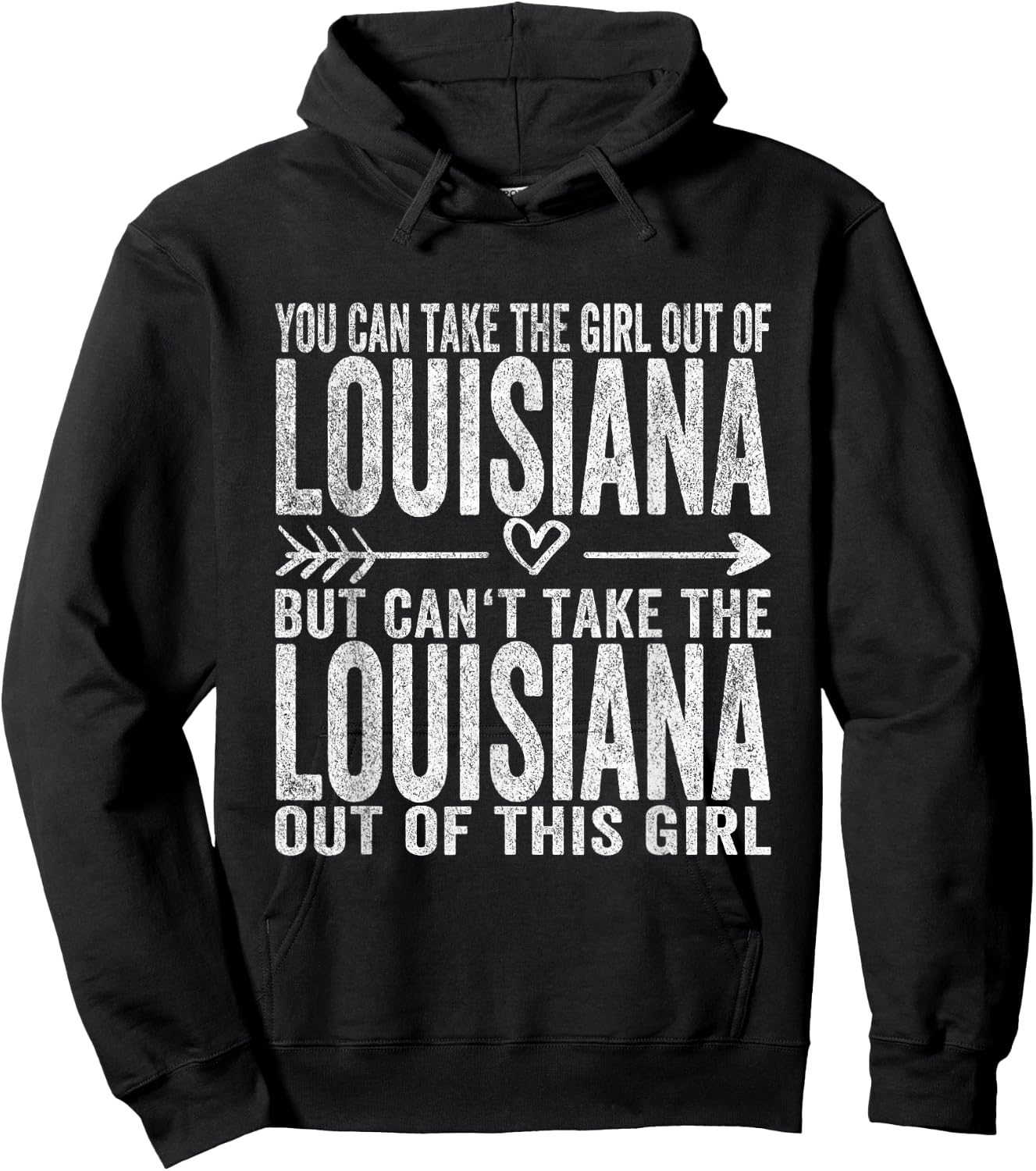 Girl Out of Louisiana Hometown Home Louisiana Hoodie - Hoodie | Black