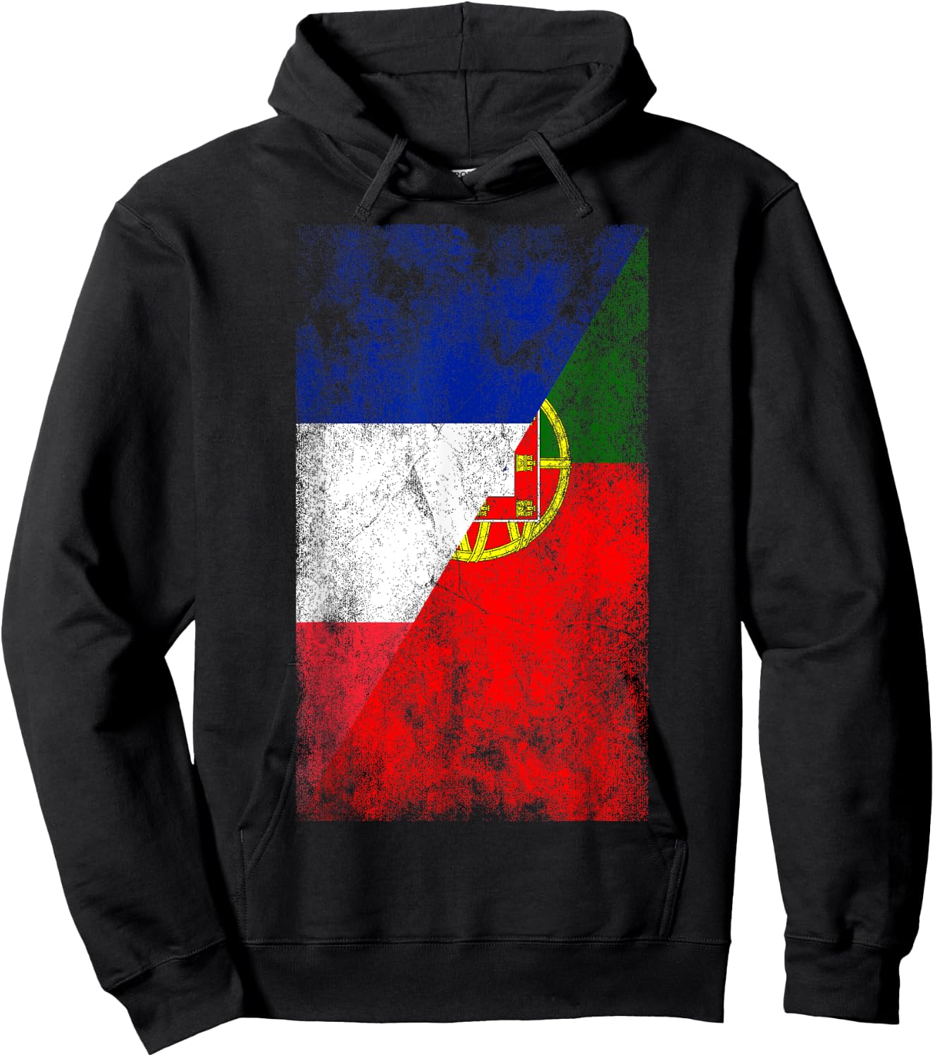 France & Portugal Flags - French Portuguese Hoodie - Hoodie | Black