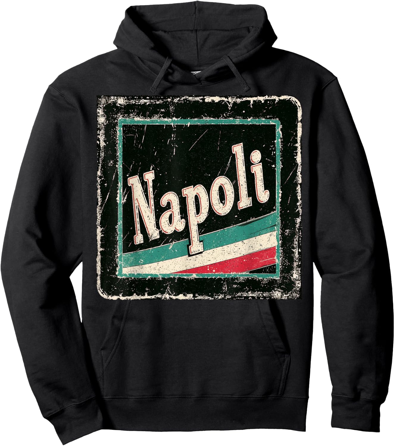 Napoli Retro Italia Coaster – Naples Italy Neapolitan Hoodie - Hoodie | Black