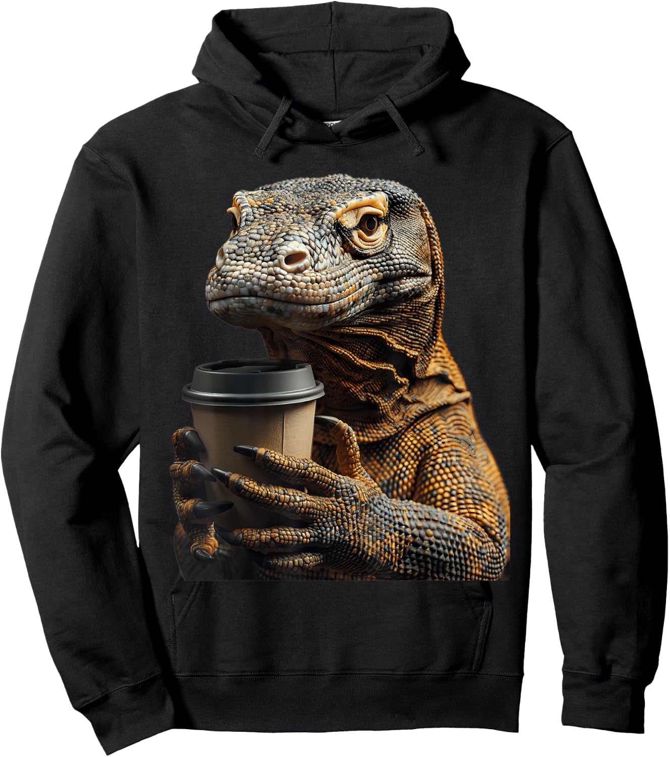 Komodo Dragon Coffee Hoodie - Hoodie | Black