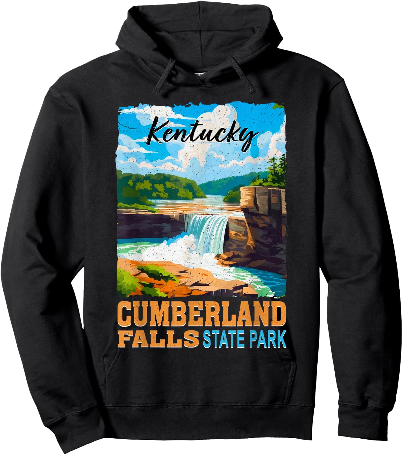 Cumberland Falls State Park Kentucky Hiking Vacay Hoodie - Hoodie | Black